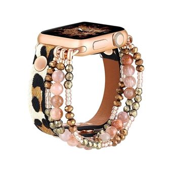 Bracelete Orysin para Apple Watch Series 9 41mm | Pele com Pedras | Leopardo - 1