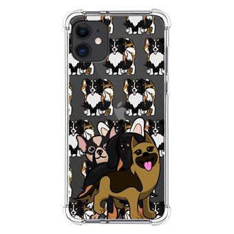 Capa Tumundosmartphone de silicone anti-choque para iPhone 11 (6.1) design Cães 03 Desenhos - 1