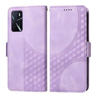 Capa FLOODKING para OPPO A55 5G/4G | Design Acolchoado | Couro PU Premium | Roxo - 1