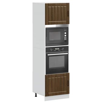 Armários forno vidaXL |  2 Peças | Kalmar derivados madeira carvalho castanho - 1