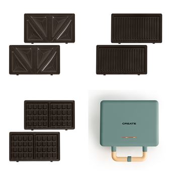 Sanduicheira Grill e Máquina de Waffles CREATE STONE STUDIO com Placas Intercambiáveis | Sage - 1