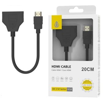 Cabo HDTV ONEPLUS NB1322 | 2*AF Splitter - Preto - 1