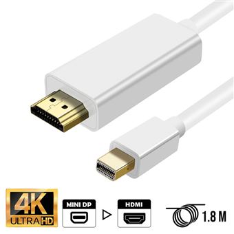 Adaptador Avizar | Mini Display | HDMI | 1,8 m | 4K | Branco - 1