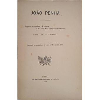 João penha, parecer apresentado á 2.ª classe da academia real das sciencias de lisboa, sobre a sua candidatura. - 1