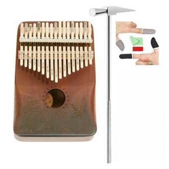 Piano CO-Phénix Kalimba Thumb Piano para Amantes de Música,Iniciantes e Crianças | Mogno de Madeira Mogno | 17 Teclas - Castanho - 1