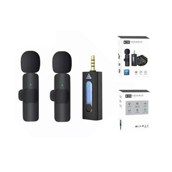 2 Microfones Wireless Universais Skyhe K35 | Jack 3.5mm - Preto - 1