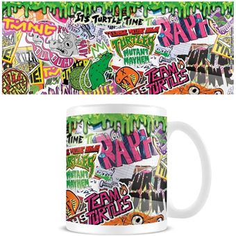 Caneca de Cerâmica Pyramid Graffiti TMNT  Mutant Mayhem Tartarugas Ninja | 320 ml - 1