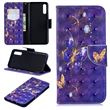 Capa PU Magunivers suporte para impressão de padrões borboleta roxa para Samsung Galaxy A50
