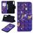 Capa PU Magunivers suporte para impressão de padrões borboleta roxa para Samsung Galaxy A50_0