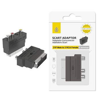 Adaptador SCART 21 P M para 3 RCA F OnePlus NB1305 - Preto - 1