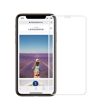 Película de Vidro Temperado Anti-Burst Borda Branco para Apple iPhone XR