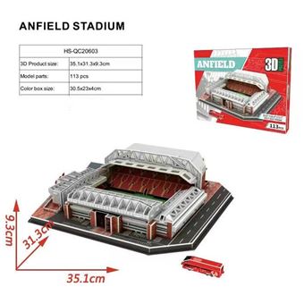 Puzzle 3D Good Deal Anfield Stadium | 113 Peças | 30.5 x 23 x 4 cm - 1