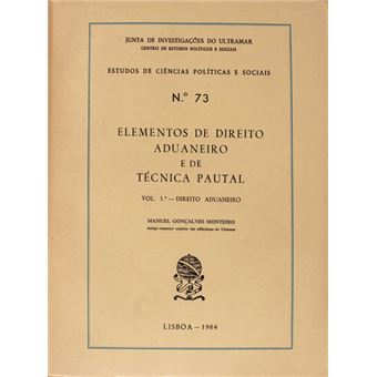 Elementos de direito aduaneiro e de técnica pautal. - 1