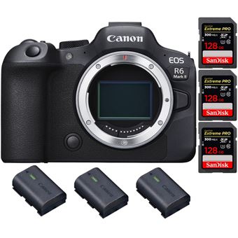 Canon EOS R6 Mark II ( R6II ) + 3 SanDisk 128GB Extreme PRO UHS-II 300 MB/s + 3 Canon LP-E6NH + PDF 20 Técnicas para Melhorar as suas Fotografias - 1