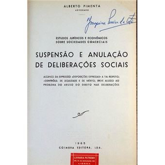 Suspensão e anulação de deliberações sociais. - 1