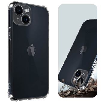 Capa Avizar para iPhone 14 Moedas Reforçadas em Silicone - Transparente - 1