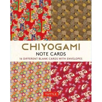 Chiyogami Japanese Note Cards 16 Different Blank Cards  17 Envelopes 16 Different Blank Cards With 17 Patterned Envelopes - 1