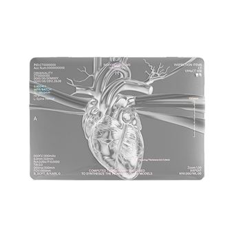 Capa Luckybutterfly para Macbook Air (M4) A3241 | Padrão Coração | Prateado - 1