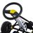 Go Kart HomCom Carro de Pedais Racing Desportivo com Assento Ajustável Embraiagem e Travão 95x66,5x57cm Branco e Preto_1