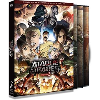 Shingeki no Kyojin (Attack on Titan) / Ataque A Los Titanes Temporada 2  Episodios 1 A 12 (3DVD) - DVD - Compra filmes e DVD na