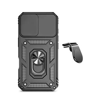 Kit Suporte de Carro Magnético L + Capa de Proteção Militar Magnética Janela Deslizante GIFT4ME para Apple iPhone 17 Pro Max | Preto - 1