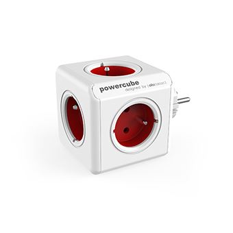 Extensão Elétrica Allocacoc PowerCube Original Type E | Vermelho - 1