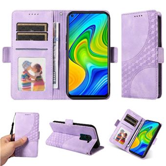 Capa FLOODKING para Xiaomi Redmi Note 9 4G | Design Acolchoado | Couro PU Premium | Roxo - 1