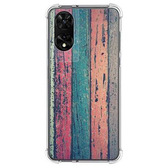Capa de silicone TUMUNDOSMARTPHONE para TCL 505 | desenhos Madeira 10 - 1