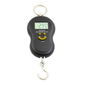 Balança Digital de Bolso com Gancho ISO | Até 40Kg - Preto - 1