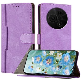 Capa FOXDOCK para TCL 605 | Fecho Magnético | Pele TPU Macia | 3 Compartimentos para Cartões | Função de Suporte | Roxo - 1