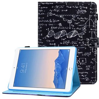 Capa PU padrão costurado, fecho magnético com suporte e suporte de cartão Magunivers para iPad Air (2013)/Air 2/9.7-inch (2017)/(2018) - matemática - 1