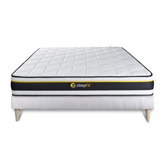 Conjunto Sleepfit Soft | Colchão 200x200 cm + Sommier Kit - Branco - 1