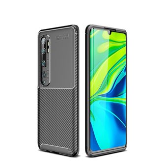 Capa Magunivers | TPU fibra de carbono elegante anti-queda Preto para Xiaomi Mi CC9 Pro/Note 10
