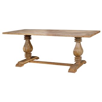 Mesa de jantar 8 lugares GINER Y COLOMER | madeira de manga natural 2 metros | 77x200x100 - 1