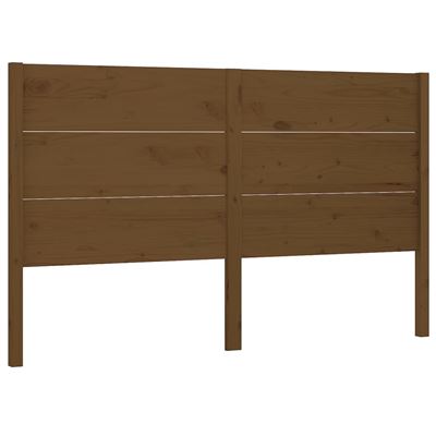 VidaXL Cabeceira de cama 146x4x100 cm pinho maciço castanho mel