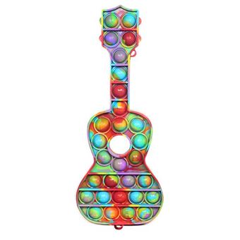 Brinquedo de Estratégia Anti-Stress CO-Phénix - Guitarra Amarela/Azul/Vermelho - 1