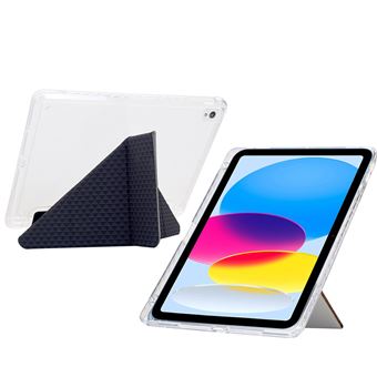 Capa FLOODKING para iPad 10.2 2019/2020 | Suporte Tri-Fold | Fundo Acrílico Transparente | Azul-marinho - 1