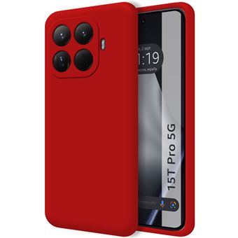 Capa Tumundosmartphone de silicone líquido ultramacio para Xiaomi 15T Pro 5G | vermelha - 1