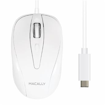 Rato com Fios Macally UCTURBO | 1000 DPI | Branco - 1