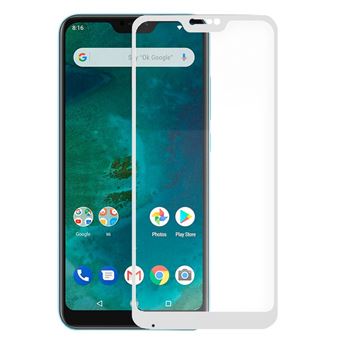 Película de Vidro Temperado COOL para Xiaomi Mi A2 Lite / 6 Pro FULL 3D Branco - 1