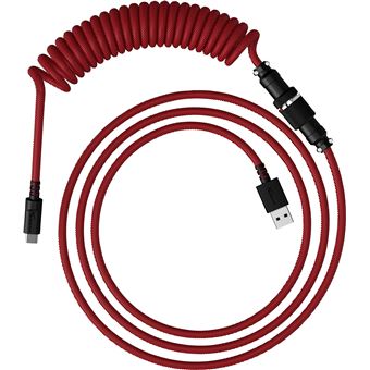 Cabo Usb HP HyperX USB-C Coiled Cable Red-Black | Vermelho - 1