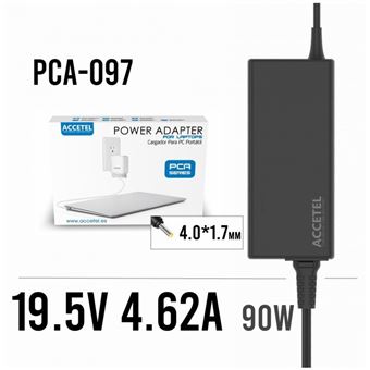 Carregador Accetel Compatível Portátil Dell 19.5 V | 4.62A | 90 W | 4.0 x 1.7mm - 1