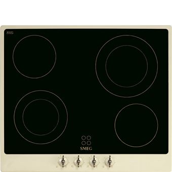Placa de Vitrocerâmica Smeg P864PO | Elétrica | 59.6 cm | 4 Zonas | Creme - 1
