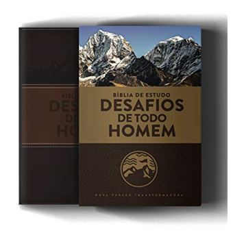 Bíblia de Estudo: Desafios de todo homem - 3ª edição - NVT: Capa Marrom - 1