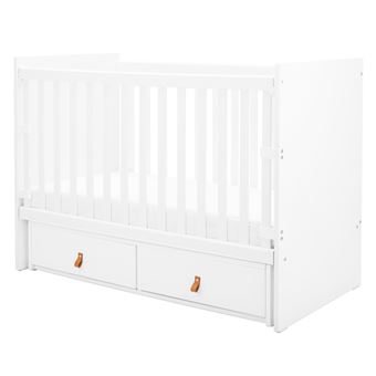 Cama de Grades em Madeira com Gavetas Kikka Boo Hollee Blanco - 1