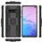 Capa Magunivers de TPU Estilo Guerreiro Preto com Suporte de Anel para Samsung Galaxy S10_1