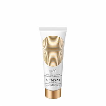 Loção para Depois Do Sol Sensai SILKY BRONZE Silky Bronze Protective Suncare Cream For Face - 1