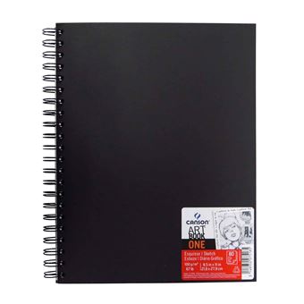 Diário Grafico Canson Artbook One | A4 | Espiral | Preto | 100G | 80 Folhas - 1