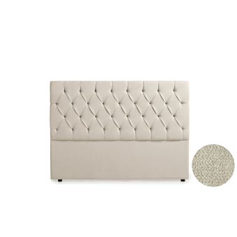 Cabeceira Estofada Moonia Capri Aqualine | 115 X 120 X 12 cm | Bege Tostado - 1