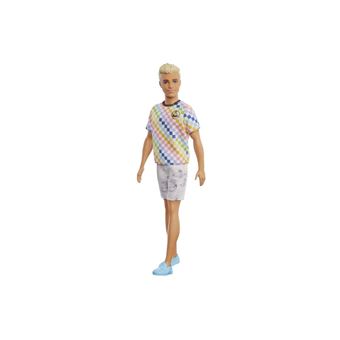 Boneca Mattel Barbie Ken Fashionista Loira com Camisola Xadrez - 1